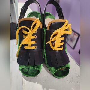 PRADA VELVET SLING BACKS